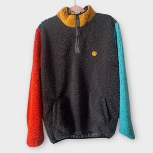 Dutch Bros color block fleece pullover, size XL